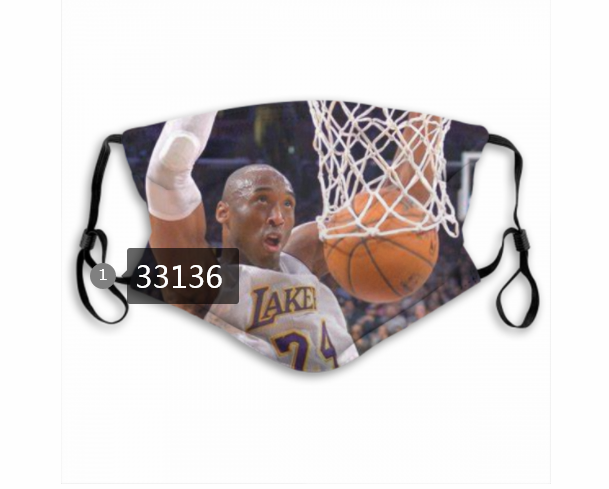 2021 NBA Los Angeles Lakers #24 kobe bryant 33136 Dust mask with filter->nba dust mask->Sports Accessory